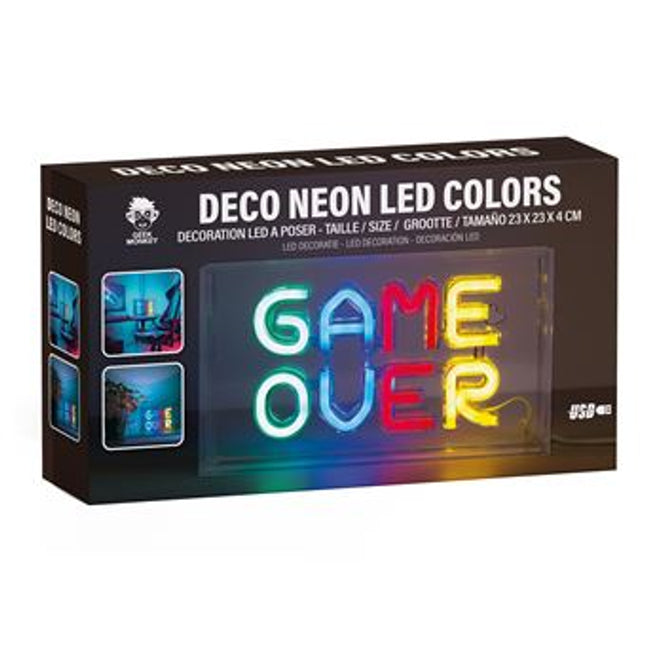 Autre accessoire gaming Geek Monkey Deco Neon Led modèle Game Over
