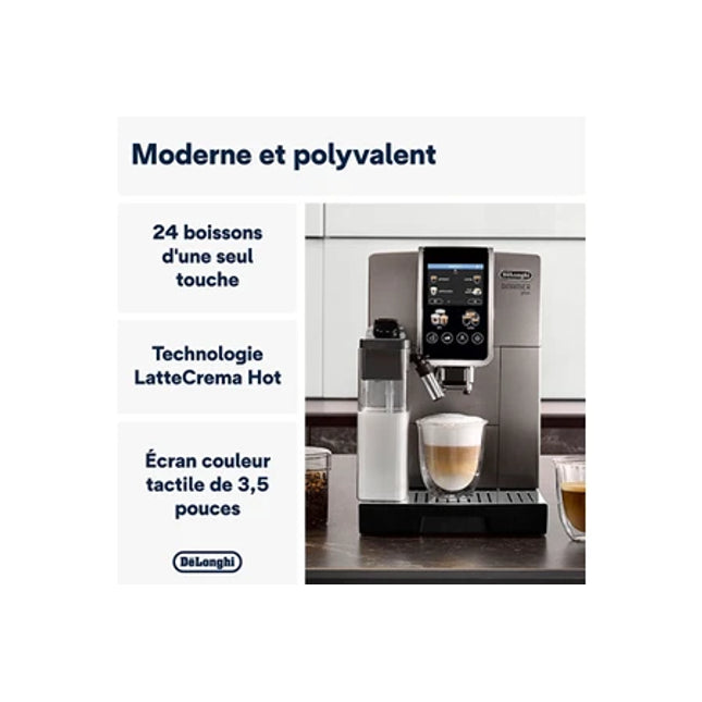 Expresso avec broyeur Delonghi FEB3895.TB Dinamica plus Titanium