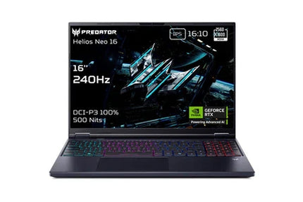 PC portable Acer Gaming Predator Helios Neo 16 AI PHN16-73-97E2 écran LCD 16″ 240 Hz WQXGA Intel® Core™ Ultra 9 32 Go RAM 1 To SSD Nvidia GeForce RTX 5070 Ti Noir