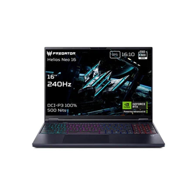 PC portable Acer Gaming Predator Helios Neo 16 AI PHN16-73-97E2 écran LCD 16″ 240 Hz WQXGA Intel® Core™ Ultra 9 32 Go RAM 1 To SSD Nvidia GeForce RTX 5070 Ti Noir