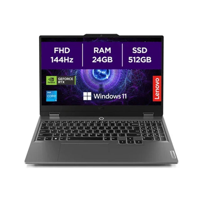 PC portable Lenovo Gaming LOQ 15IAX9 15,6″ Full HD 144 Hz Intel® Core™ i5 24 Go RAM 512 Go SSD Nvidia GeForce RTX 4050 Gris Luna